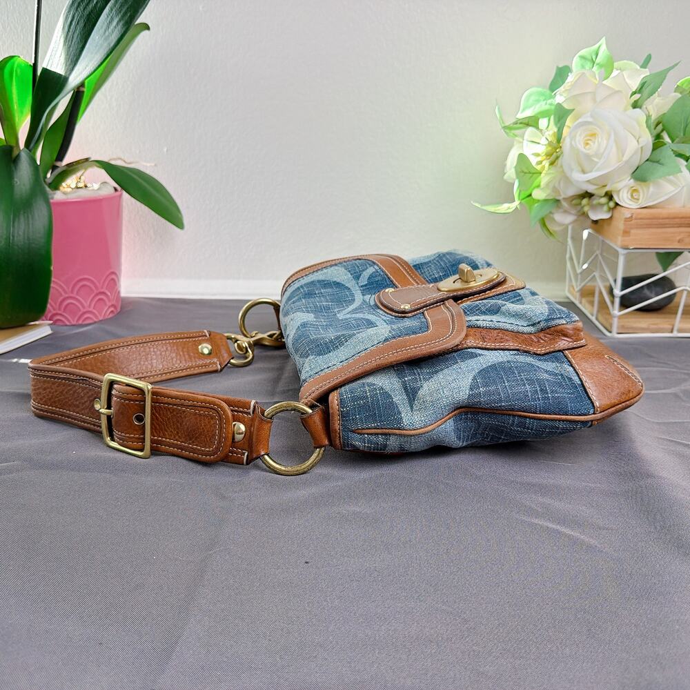 Coach Vintage Denim Legacy Slim Flap Shoulder Bag 10824 - Picture 8 of 8